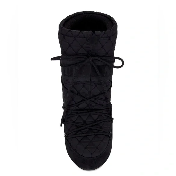 Moon Boot icon Black Quilted Boots 39/41 8-9.5 - Picture 3 of 12